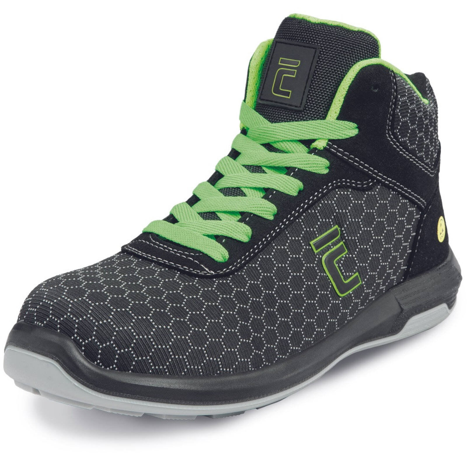 Bezpečnostná členková obuv Cerva Uttendorf MF ESD S3S SR - veľkosť: 36, farba: čierna/zelená