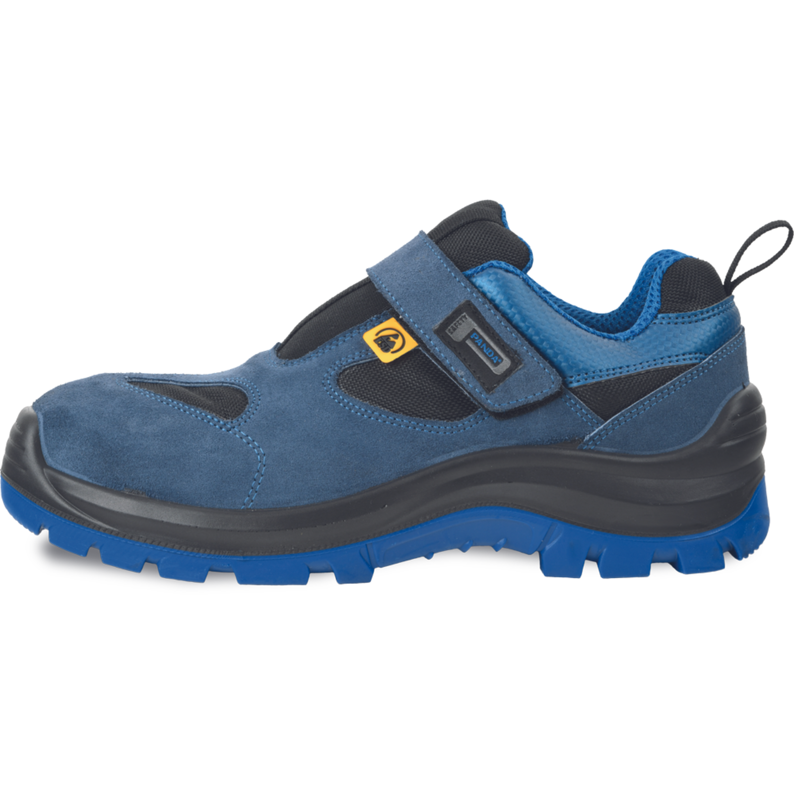 Bezpečnostné pracovné sandále Panda Wilk MF ESD S1P SRC - veľkosť: 48, farba: modrá/čierna