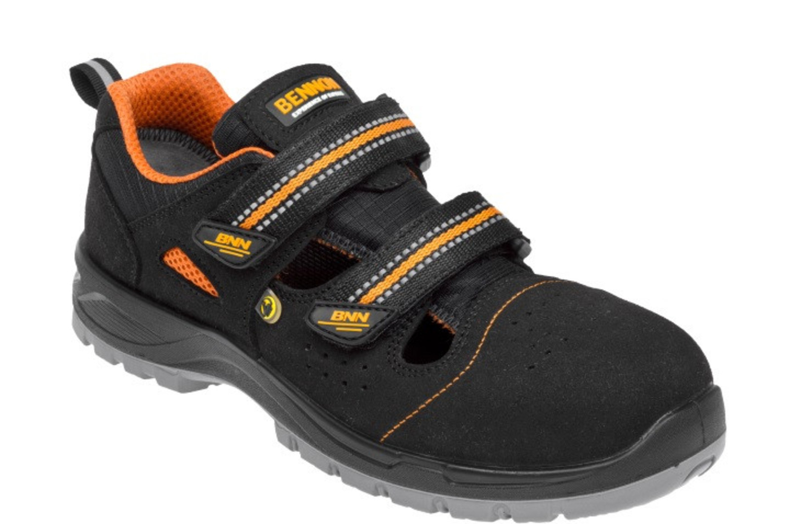 Bezpečnostné sandále Bennon Nux S1P ESD metal free - veľkosť: 43, farba: čierna