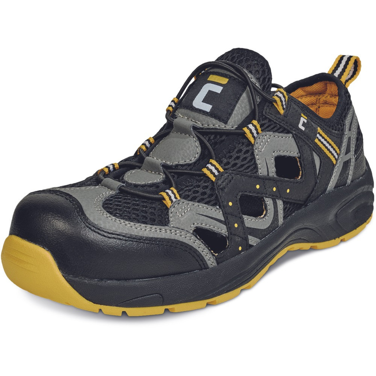 Bezpečnostné sandále Cerva Henford MF S1 SRC - veľkosť: 36, farba: čierna/žltá