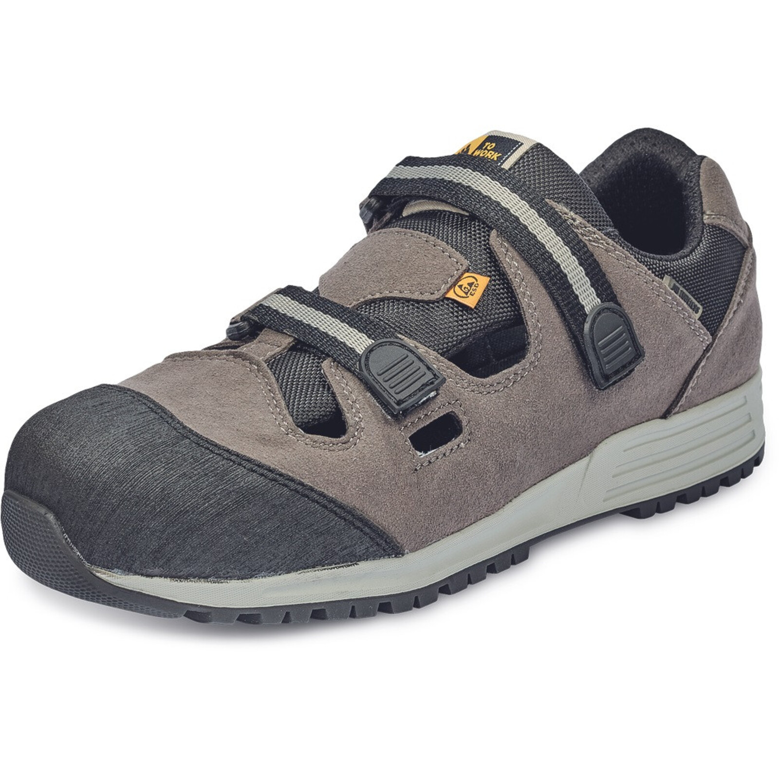 Bezpečnostné sandále To Work For Runner ESD S1P SRC - veľkosť: 40, farba: sivá/čierna