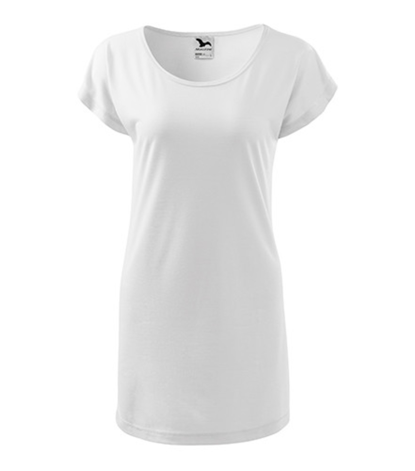 Dámske dlhé tričko/šaty Malfini Love 123 - veľkosť: XS, farba: biela