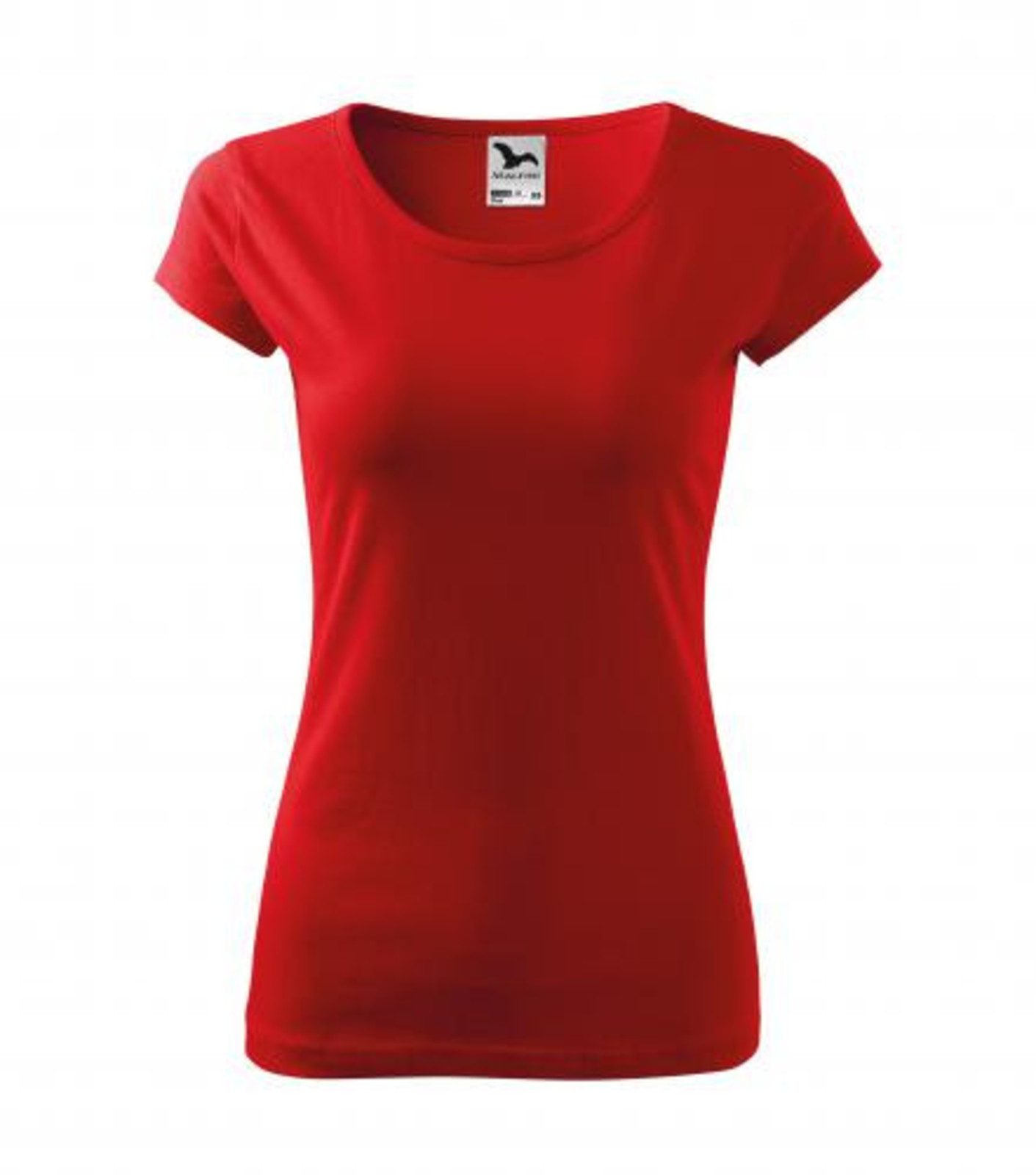 Dámske bavlnené tričko Malfini Pure 122 - veľkosť: M, farba: červená