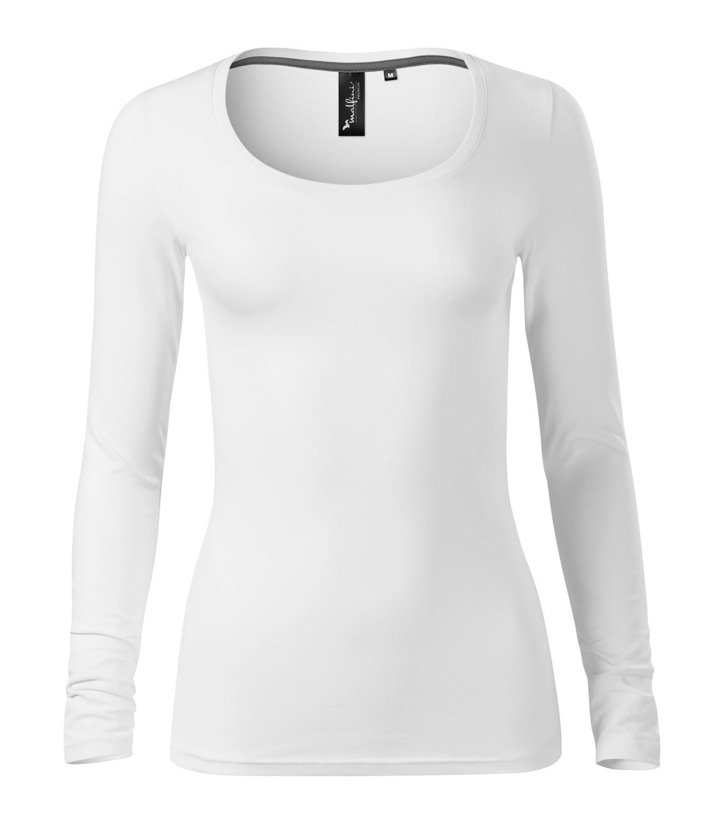 Dámske tričko s dlhým rukávom Malfini Premium Brave 156 - veľkosť: XS, farba: biela