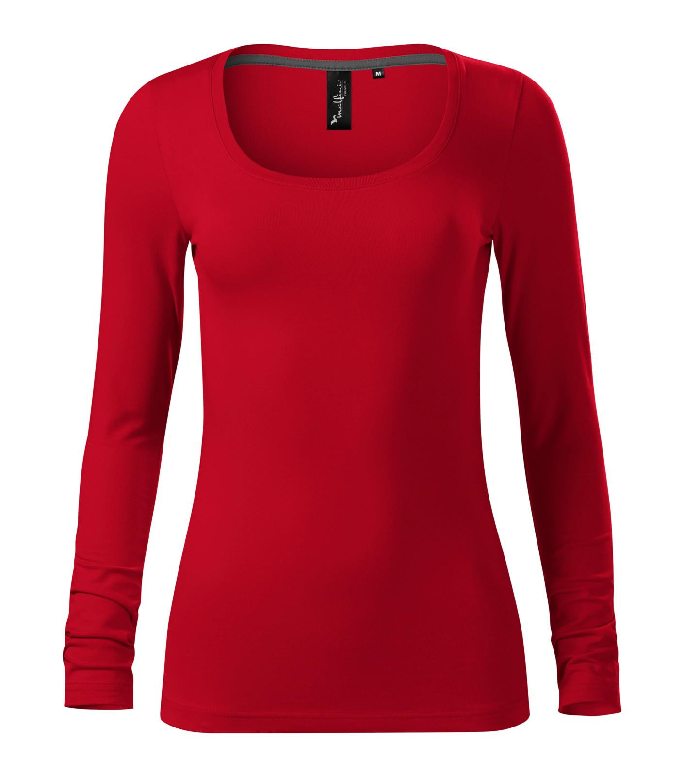 Dámske tričko s dlhým rukávom Malfini Premium Brave 156 - veľkosť: S, farba: formula red