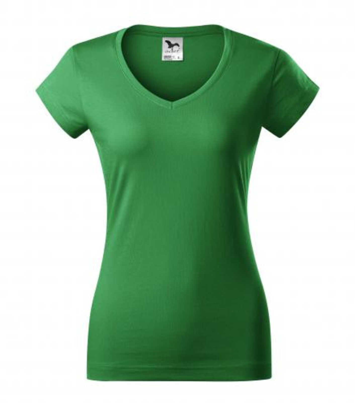 Dámske tričko s V výstrihom Adler Fit V-Neck 162 - veľkosť: M, farba: trávová zelená