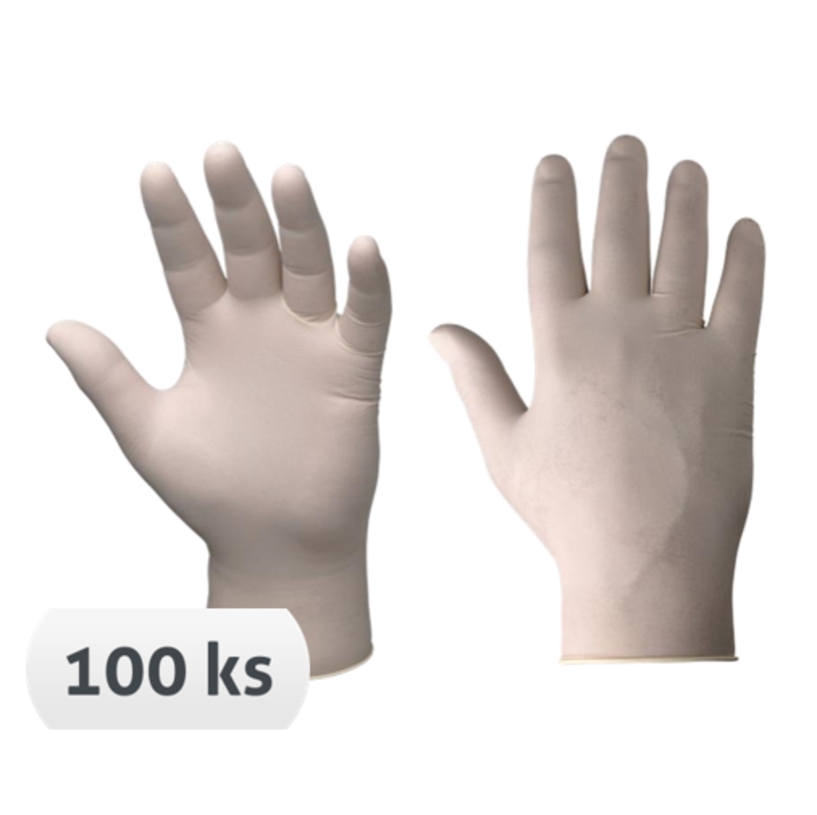 Jednorazové latexové rukavice Free Hand Rubetra nepúdrované - veľkosť: 8/M