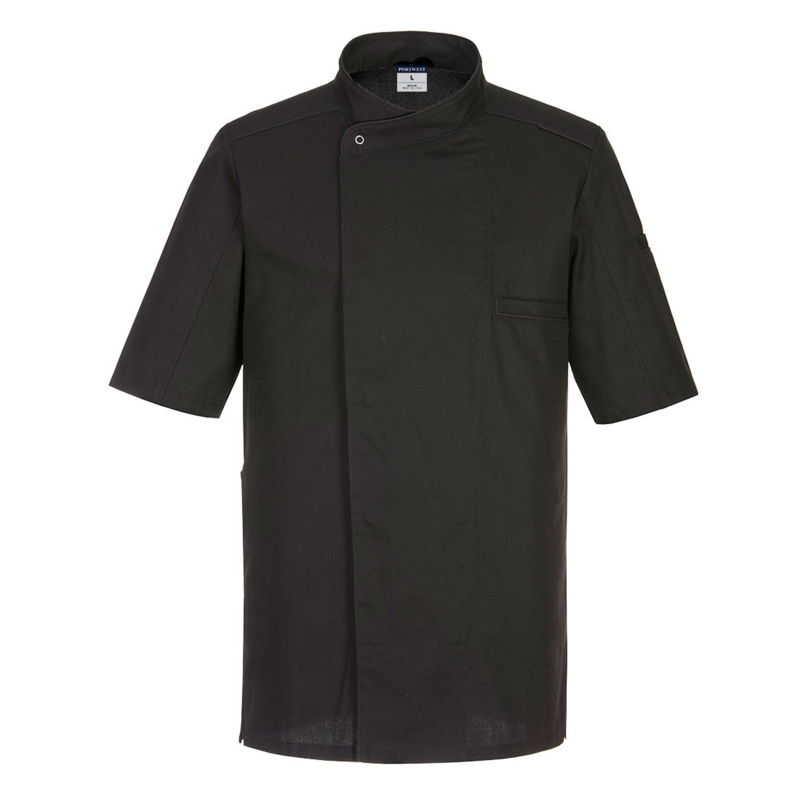 Kuchárska blúza Portwest Surrey Chefs S/S C735 - veľkosť: XXL, farba: čierna