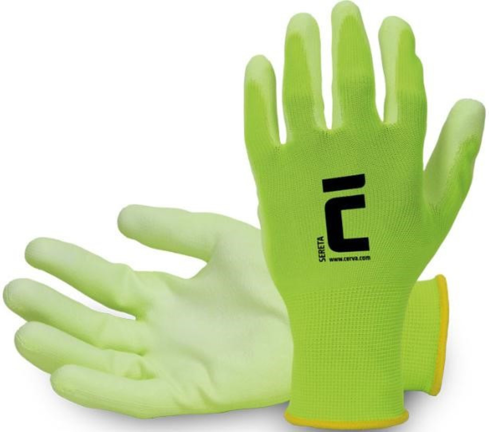 Nylonové pracovné rukavice Sereta - veľkosť: 10/XL, farba: žltá