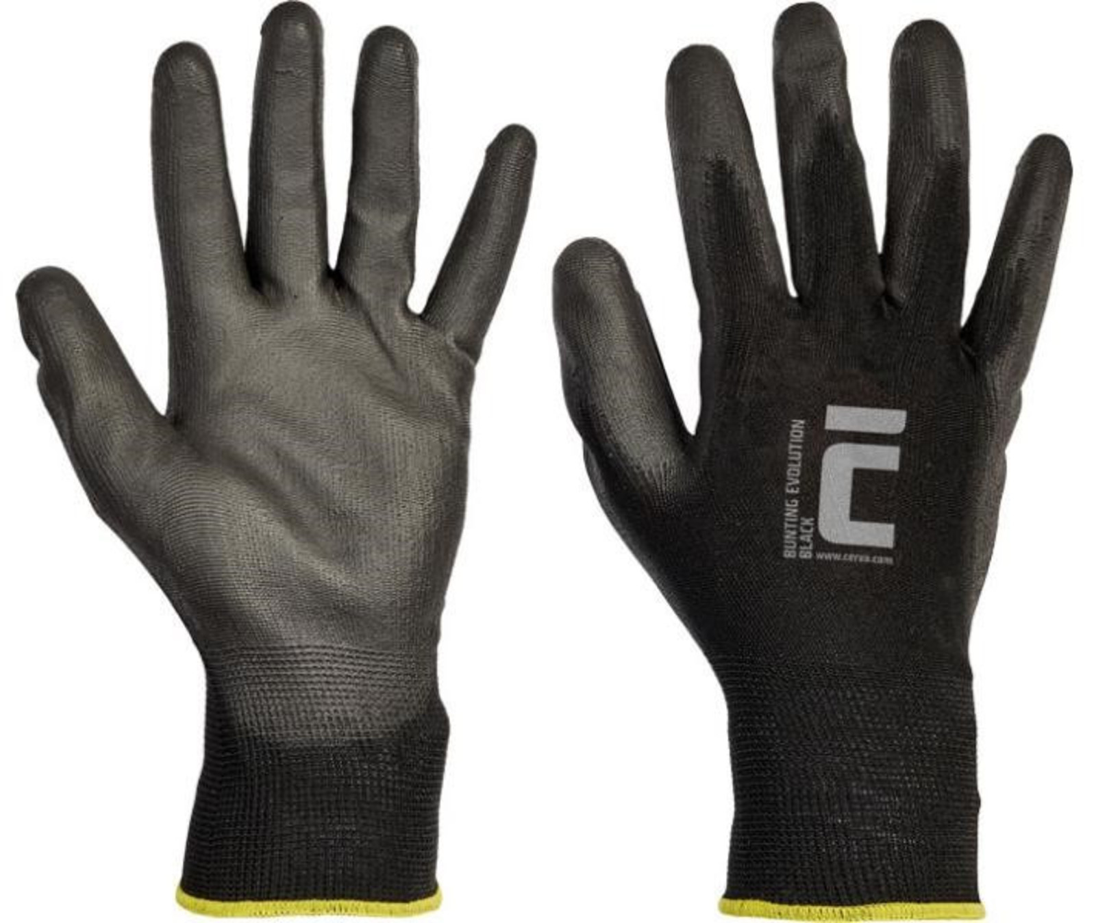 Nylonové rukavice Bunting Black - veľkosť: 10/XL