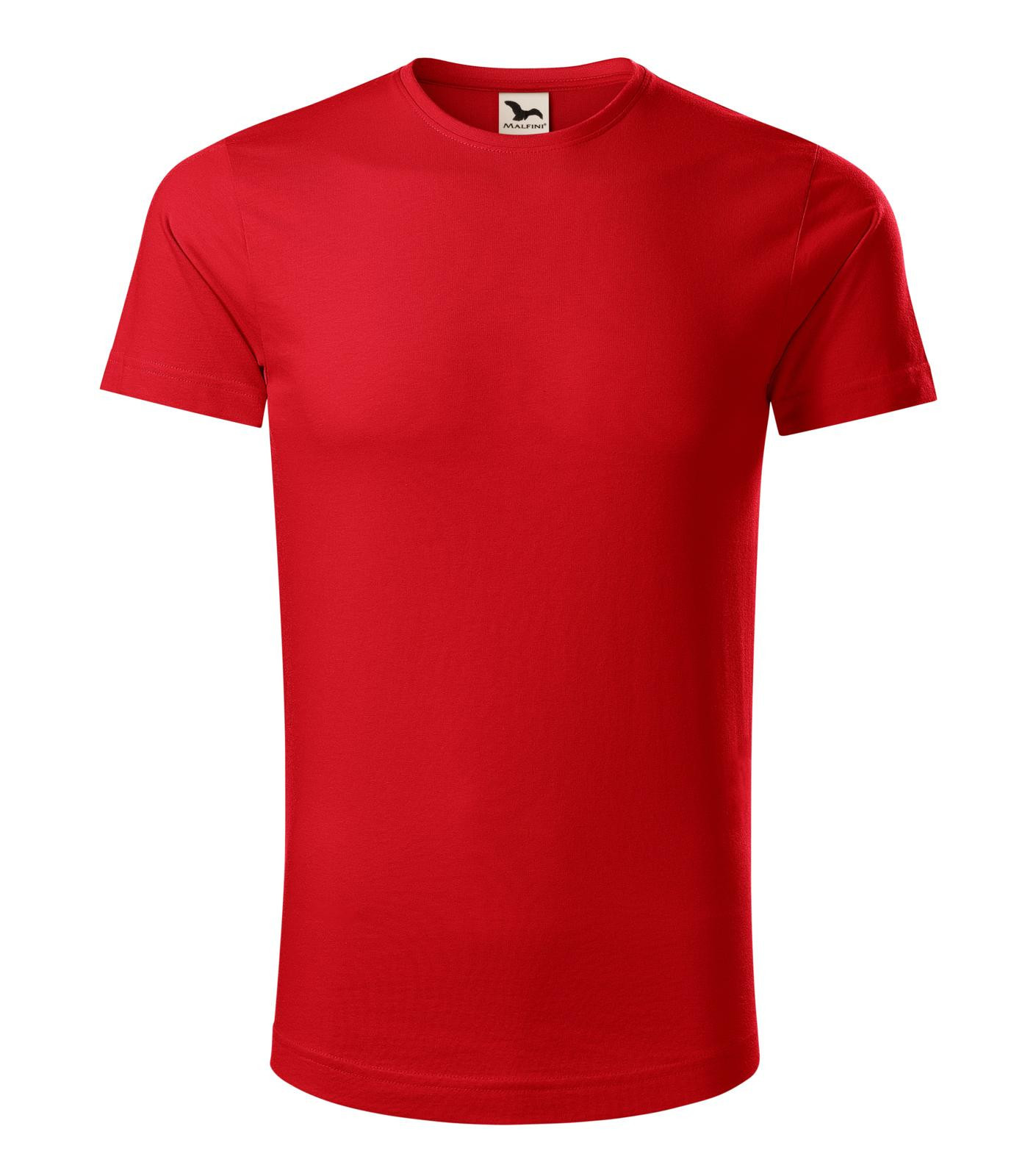Pánske bavlnené tričko Malfini Origin 171 - veľkosť: XL, farba: červená