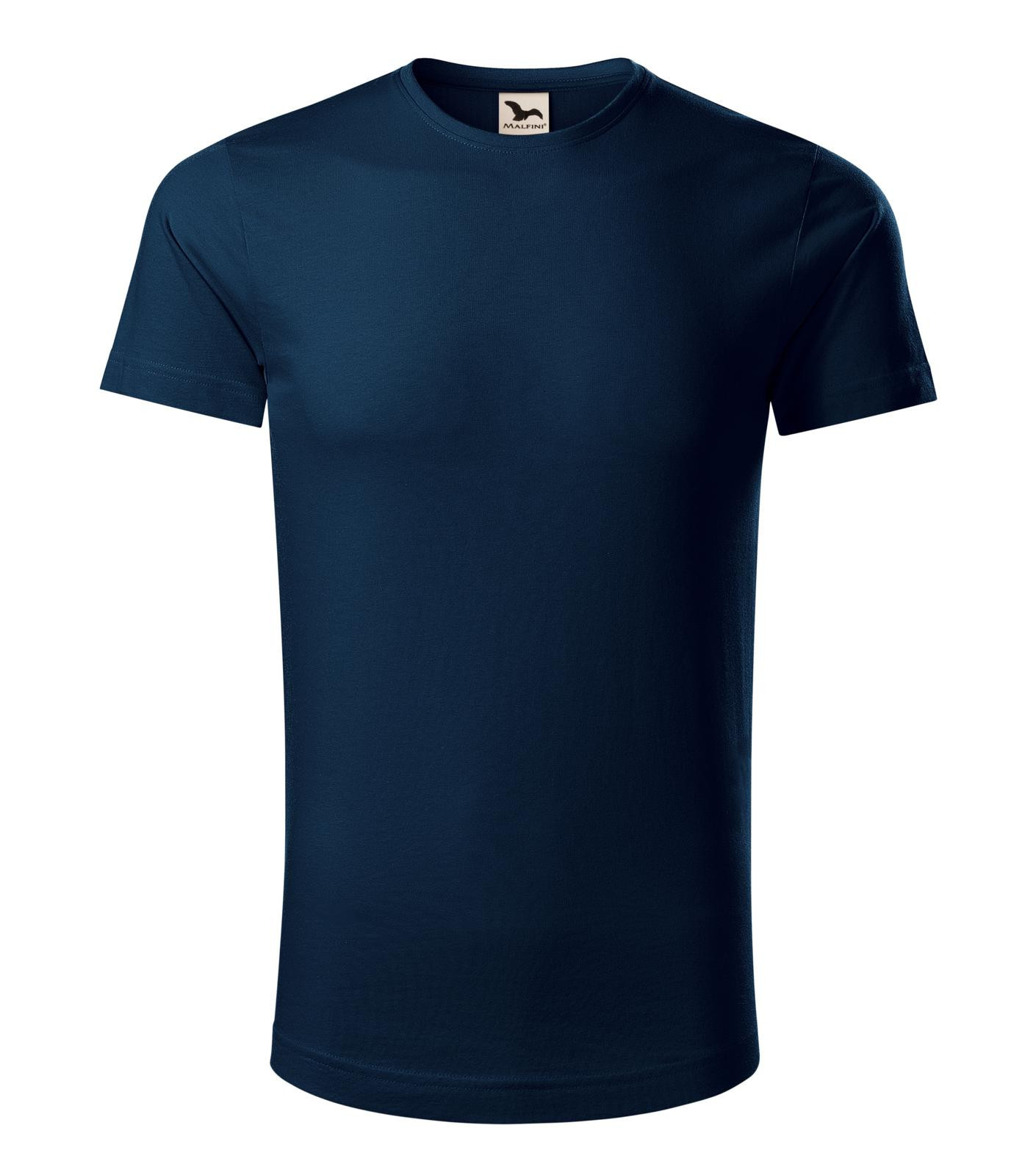 Pánske bavlnené tričko Malfini Origin 171 - veľkosť: L, farba: tmavo modrá