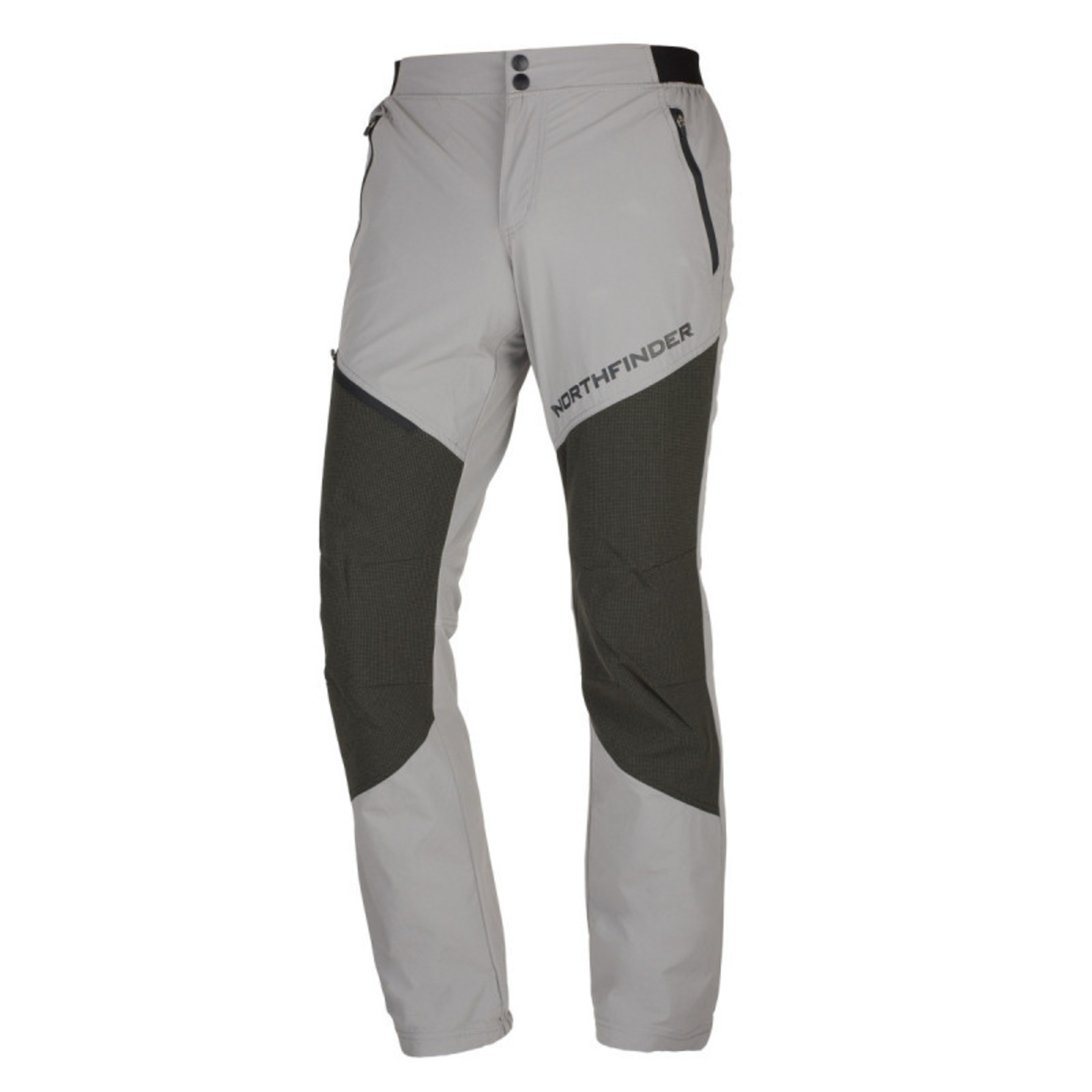 Pánske ľahké outdoor nohavice Northfinder Herman - veľkosť: L, farba: sivá/čierna