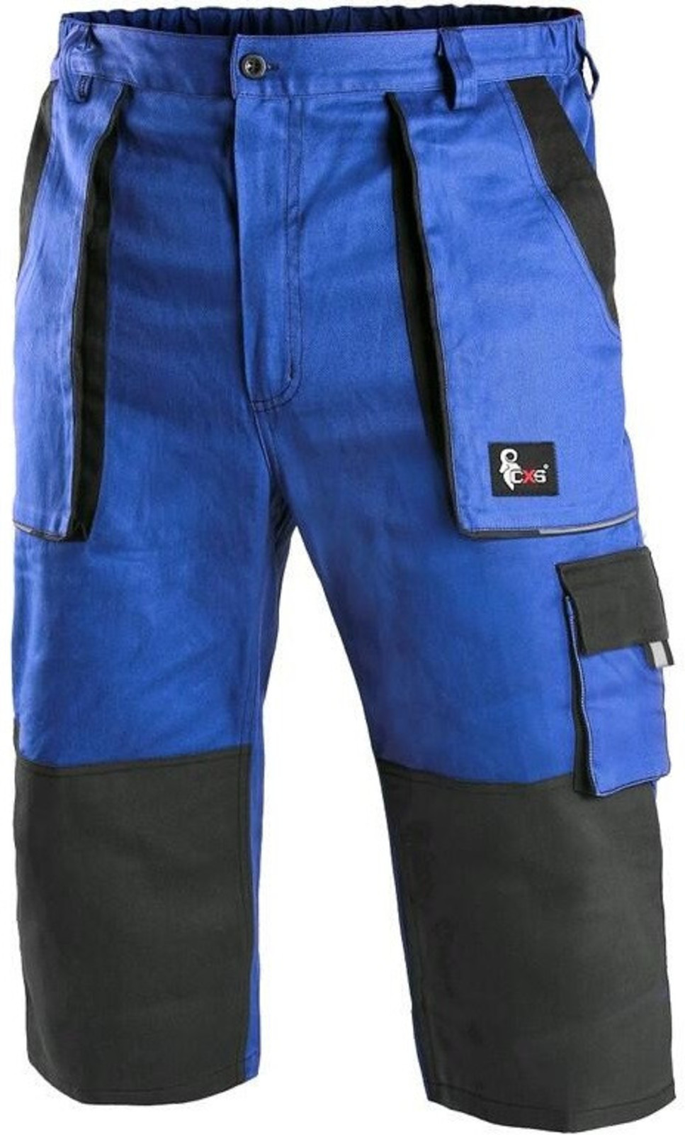 Pánske montérkové 3/4 nohavice CXS Luxy Patrik - veľkosť: 52, farba: modrá/čierna