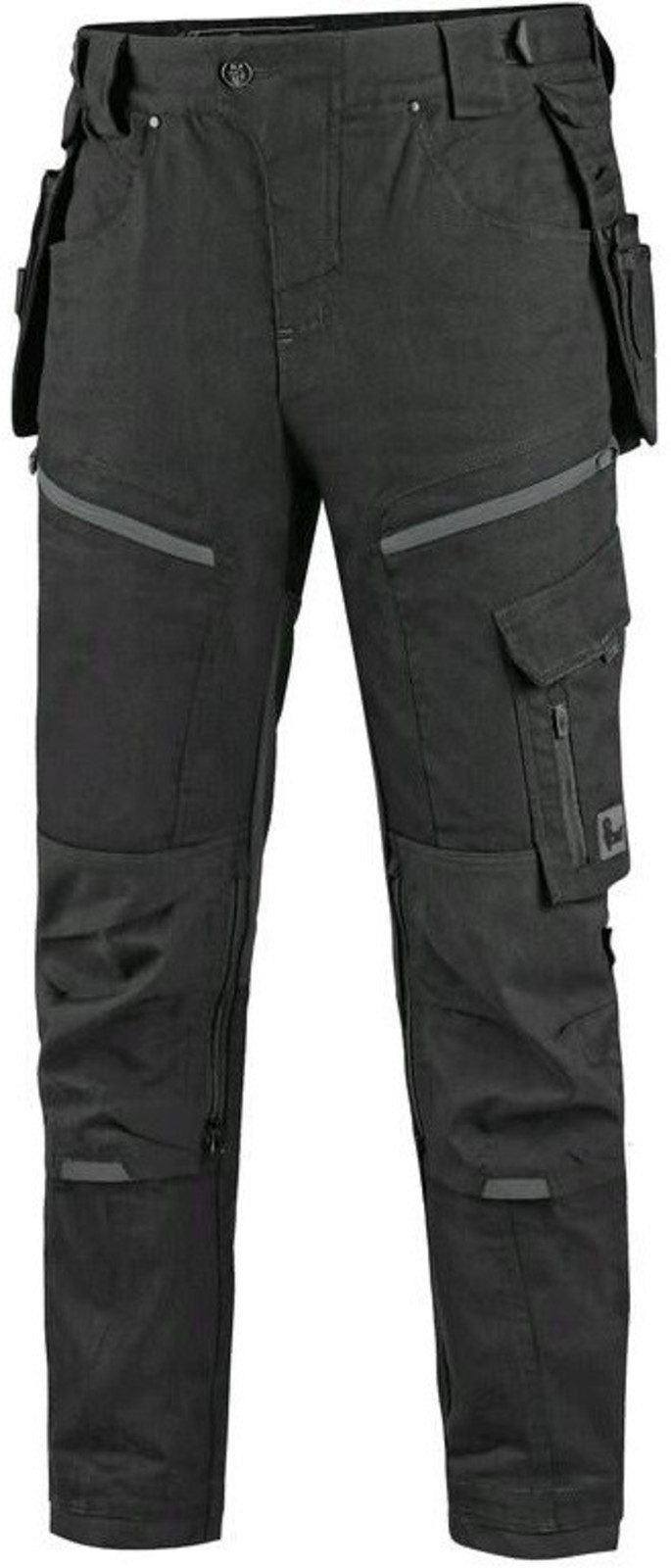 Pánske pracovné nohavice CXS Leonis - veľkosť: 50, farba: čierna/sivá