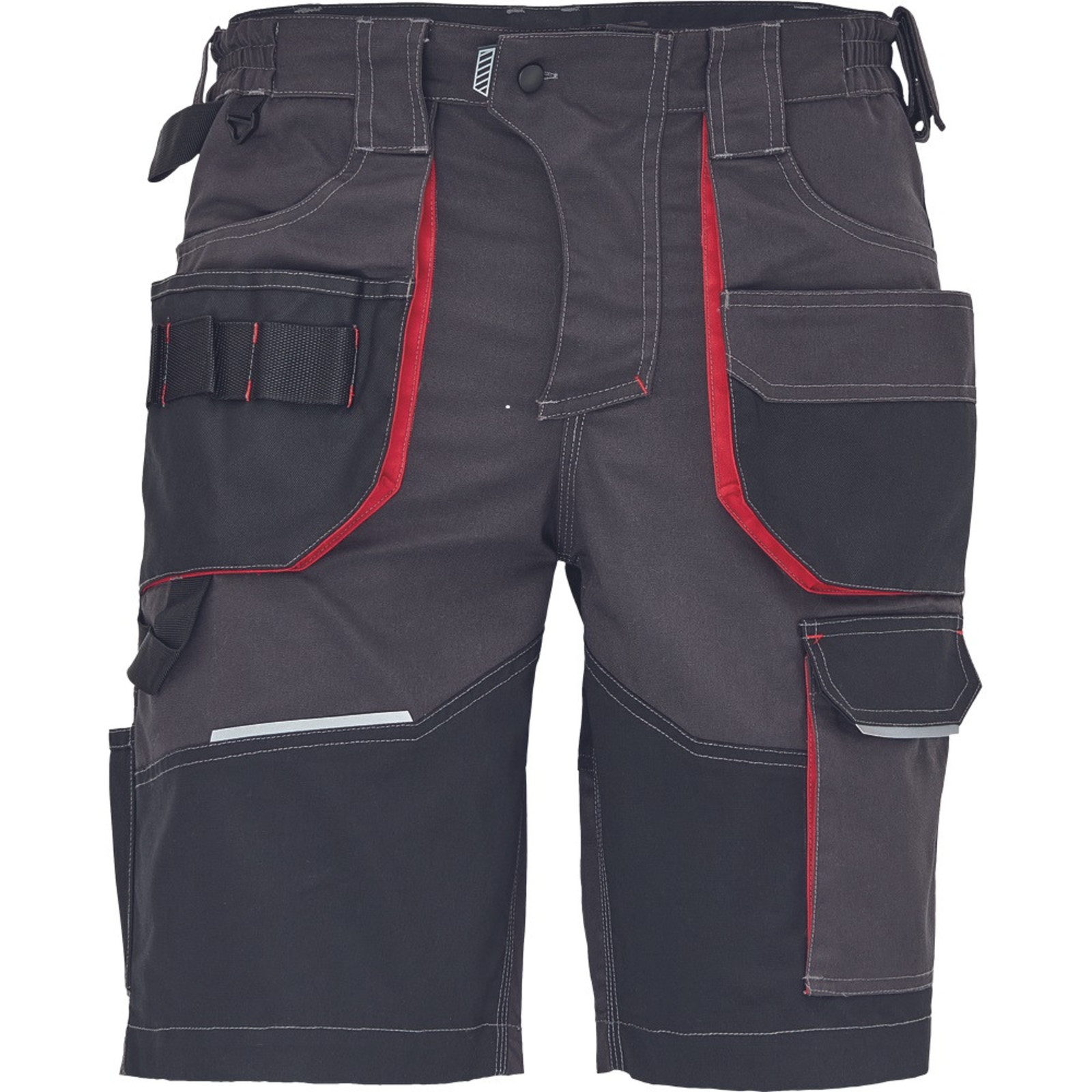 Pánske pracovné šortky SafeWorker Reusel - veľkosť: 60, farba: antracit/červená