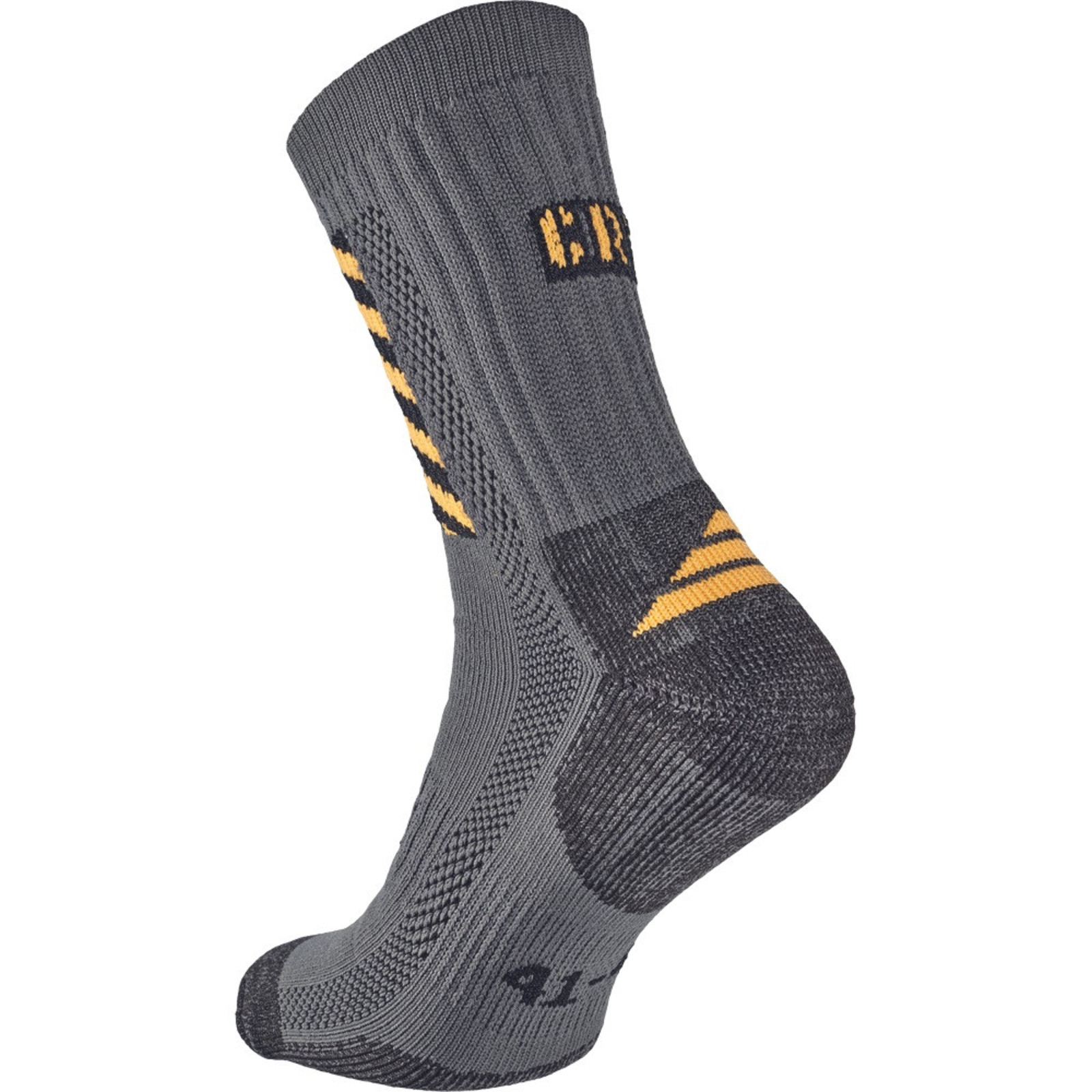 Ponožky Cerva Zosma - veľkosť: 47-48, farba: sivá/žltá