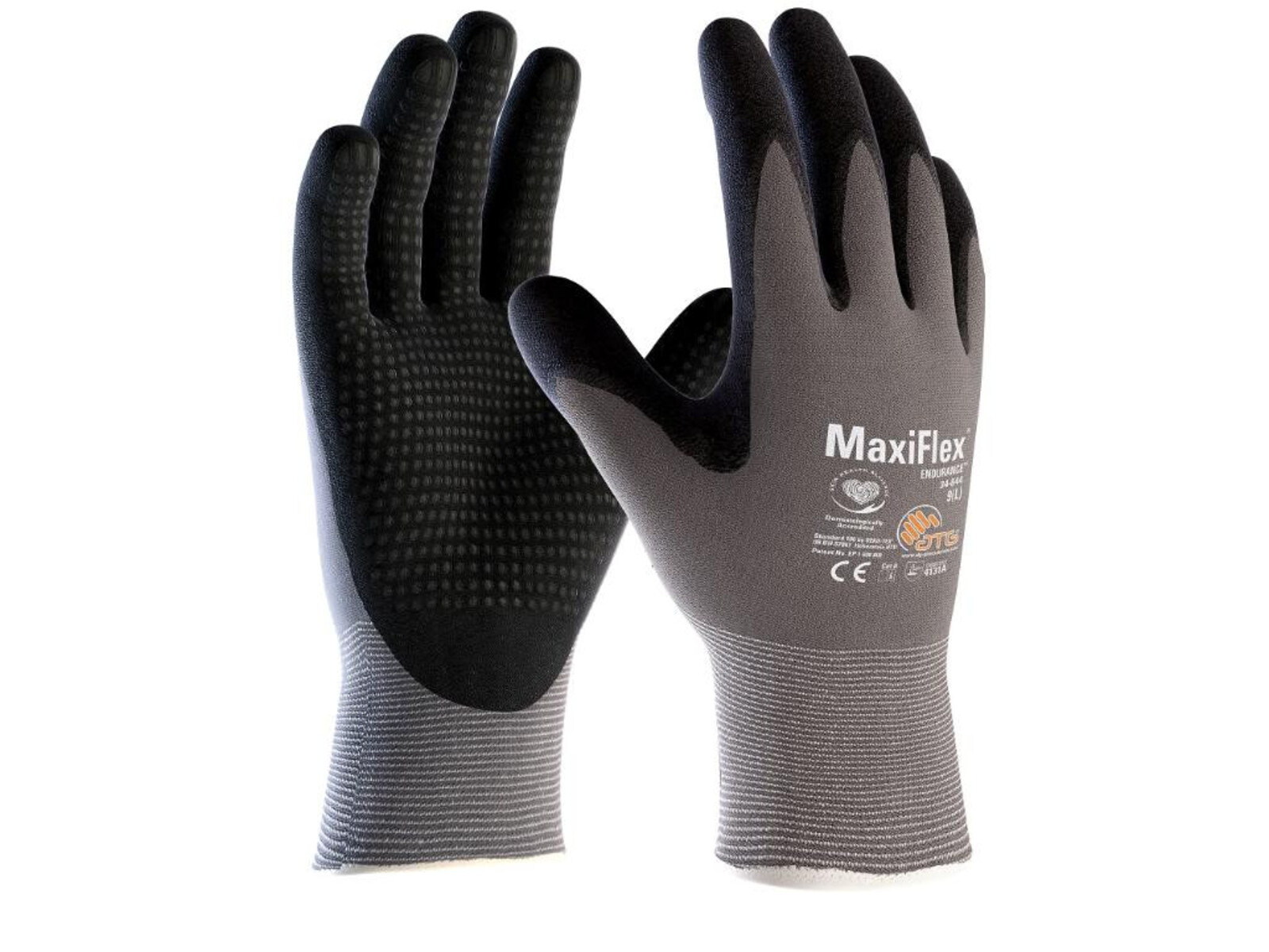 Pracovné povrstvené rukavice ATG MaxiFlex Endurance 34-844 (12 párov) - veľkosť: 6/XS, farba: sivá