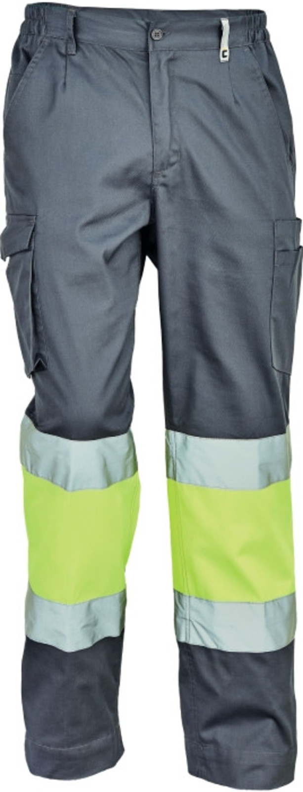 Pracovné reflexné nohavice Cerva Ciudades Bilbao HV - veľkosť: 48, farba: sivá/žltá