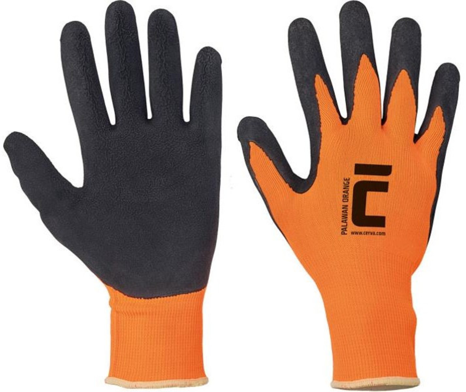 Pracovné rukavice Cerva Palawan - veľkosť: 8/M, farba: oranžová