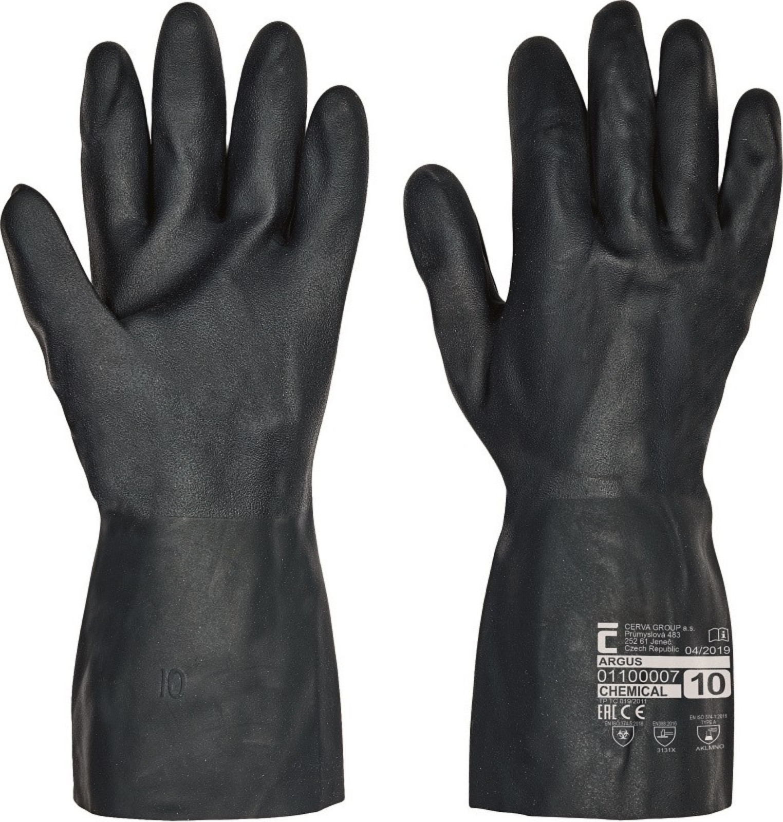 Protichemické neoprénové rukavice Argus  - veľkosť: 9/L