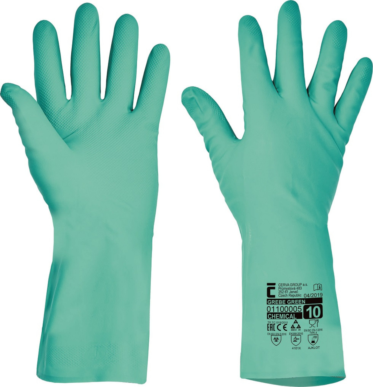 Protichemické rukavice Grebe  - veľkosť: 10/XL