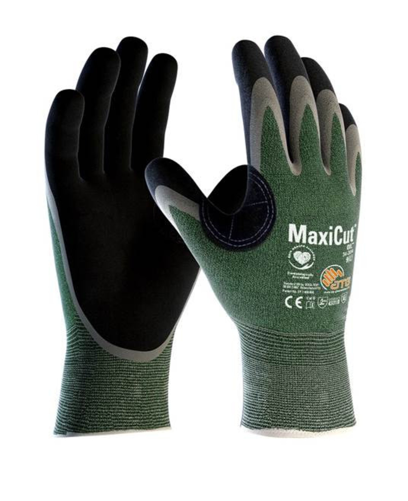 Protiporézne pracovné rukavice ATG MaxiCut Oil 34-304 - veľkosť: 9/L, farba: zelená