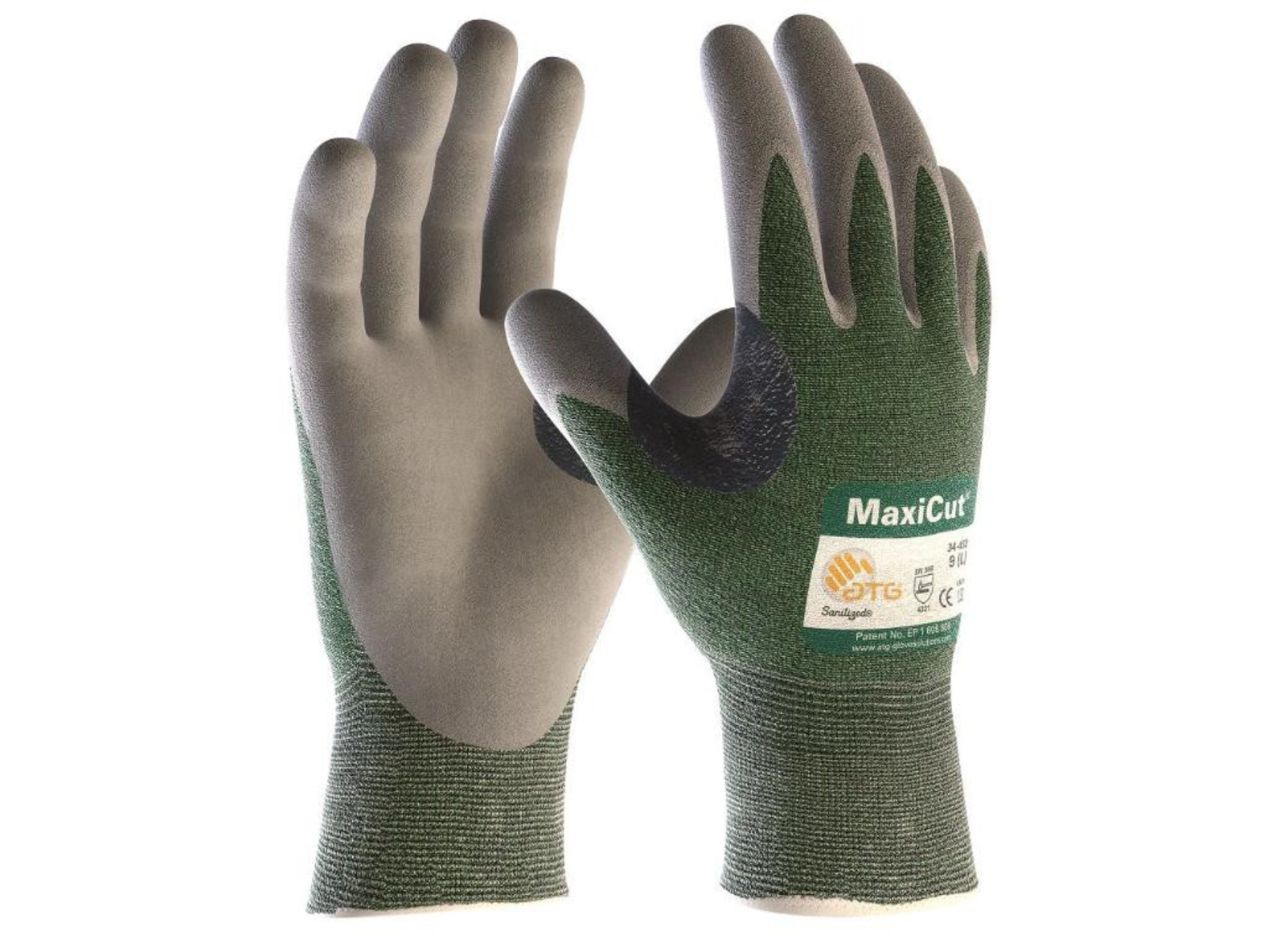 Protiporézne rukavice ATG MaxiCut 34-450 - veľkosť: 11/XXL, farba: zelená