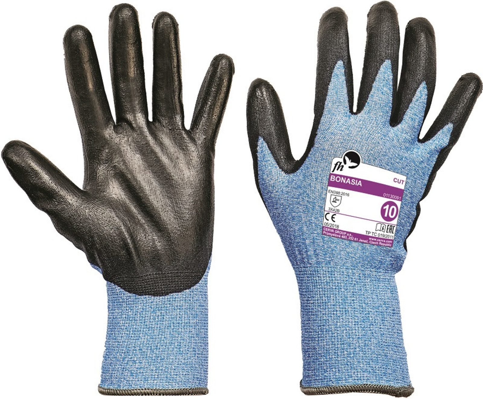 Protiporézne rukavice Free Hand Bonasia - veľkosť: 6/XS, farba: modrá/čierna