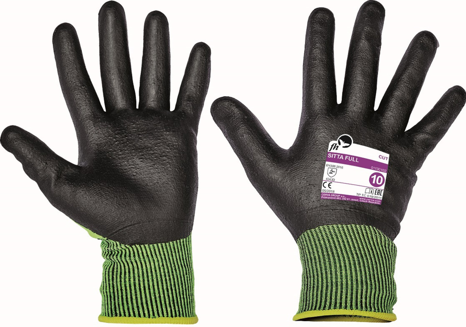 Protiporézne rukavice Sitta Full - veľkosť: 10/XL