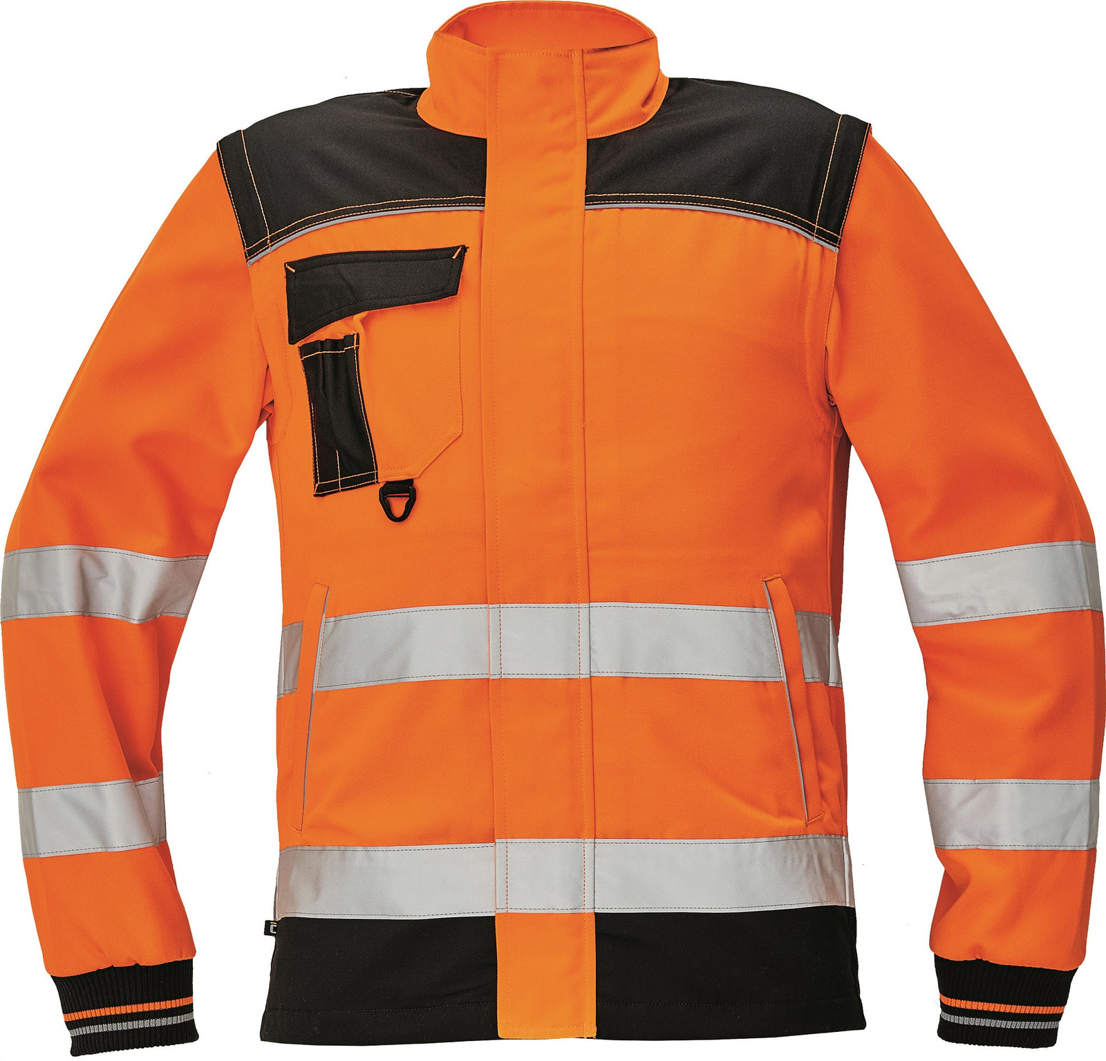 Reflexná montérková bunda a vesta Cerva Knoxfield Hi-Vis 2v1 - veľkosť: 50, farba: oranžová