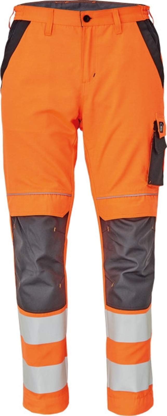 Reflexné pracovné nohavice Cerva Max Vivo HV  - veľkosť: 60, farba: oranžová