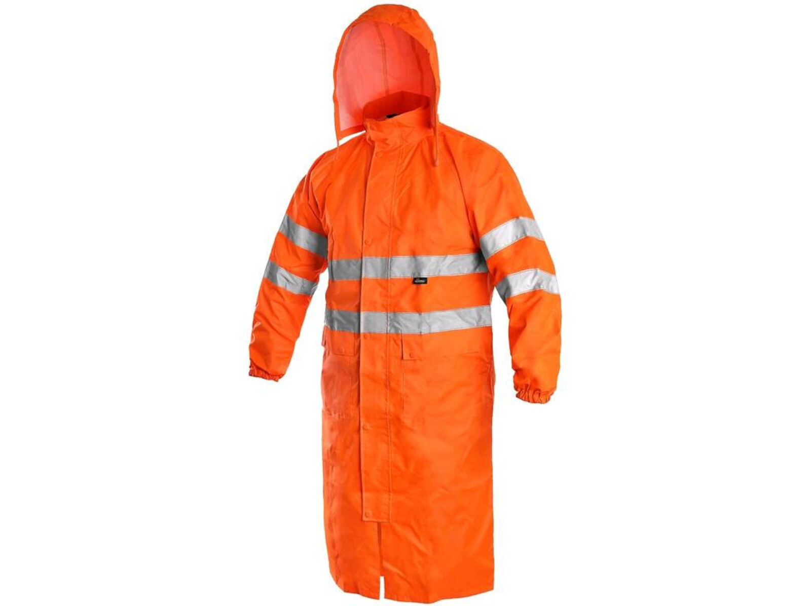 Reflexný nepremokavý plášť CXS Bath - veľkosť: L, farba: fluorescenčno oranžová