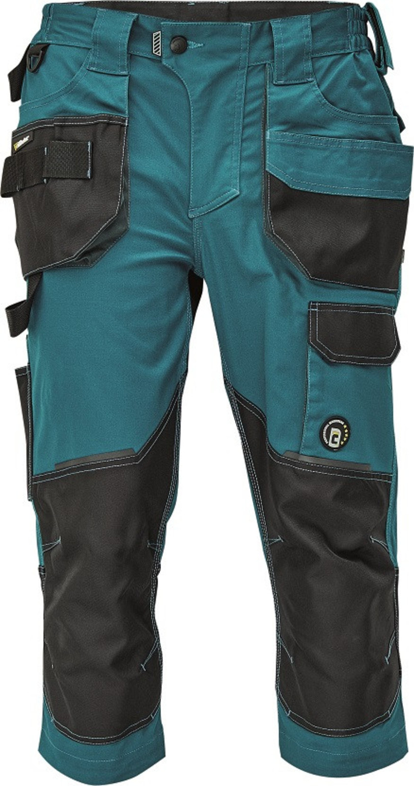 Strečové montérkové  3/4 nohavice Cerva Dayboro - veľkosť: 46, farba: petrolejová