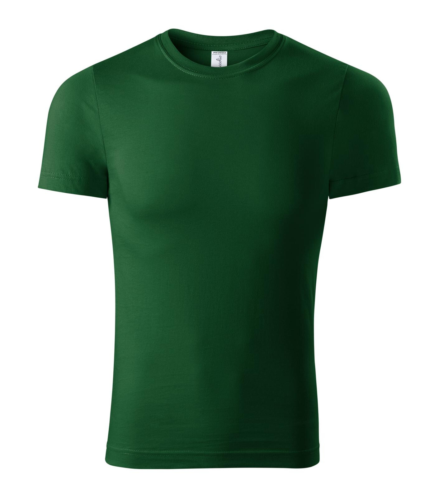 Unisex bavlnené tričko Piccolio Peak P74 - veľkosť: M, farba: fľašková zelená