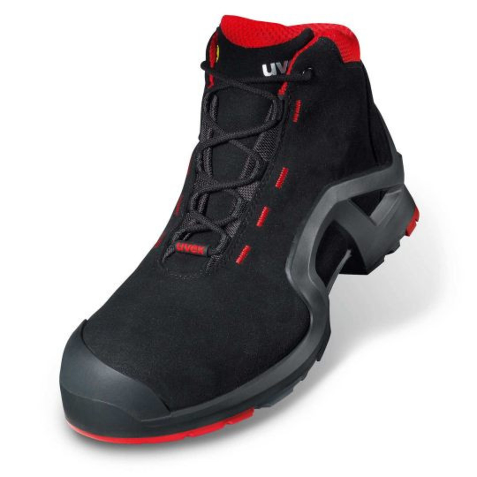 Vysoká bezpečnostná obuv Uvex 1 x-tended support S3 85172 - veľkosť: 38, farba: čierna/červená