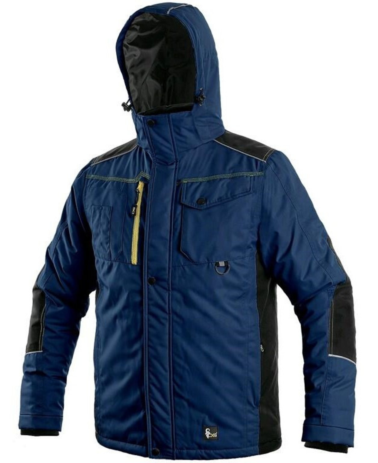 Zimná pracovná bunda CXS Baltimore - veľkosť: L, farba: tmavá modrá/čierna