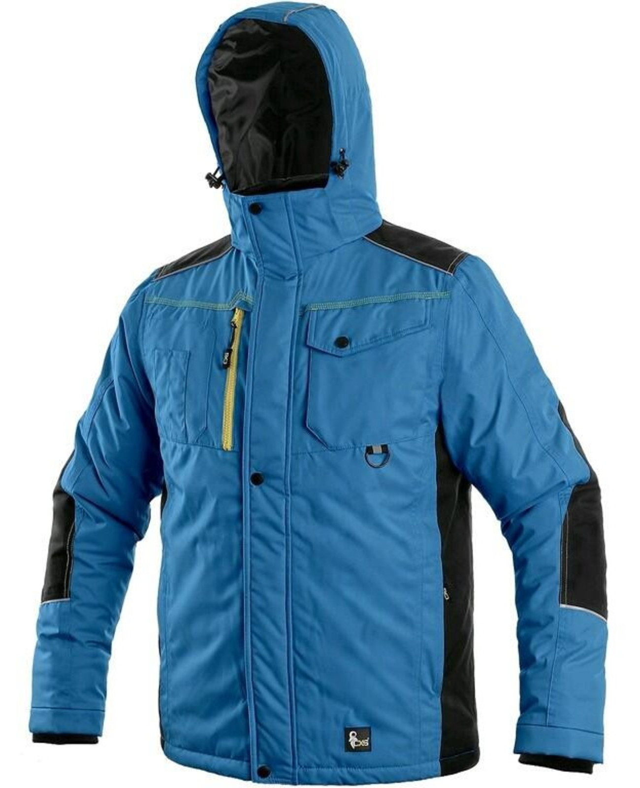 Zimná pracovná bunda CXS Baltimore - veľkosť: S, farba: modrá/čierna