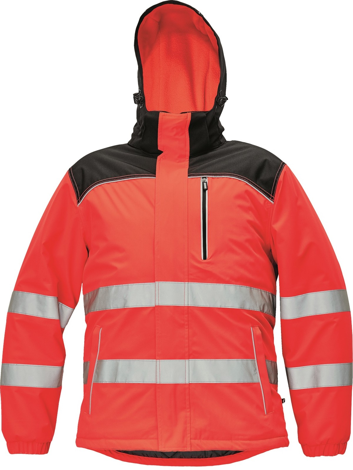 Zimná reflexná bunda Cerva Knoxfield Hi-Vis - veľkosť: 3XL, farba: červená