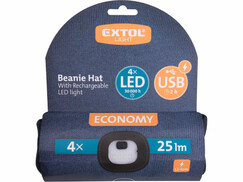 Extol Light čiapka s čelovým svetlom LED 4x25lm, USB nabíjanie
