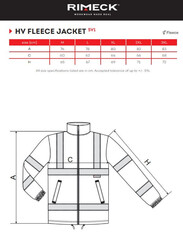 Unisex fleecová reflexná bunda/mikina Rimeck HV Jacket 5V1