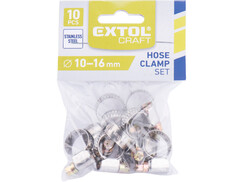Extol Craft 70501 spony hadicové antikorové 10ks, 10-16mm
