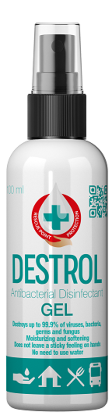 Antibakteriálny gél na ruky Destrol 100ml - veľkosť: 100ml, farba: základný