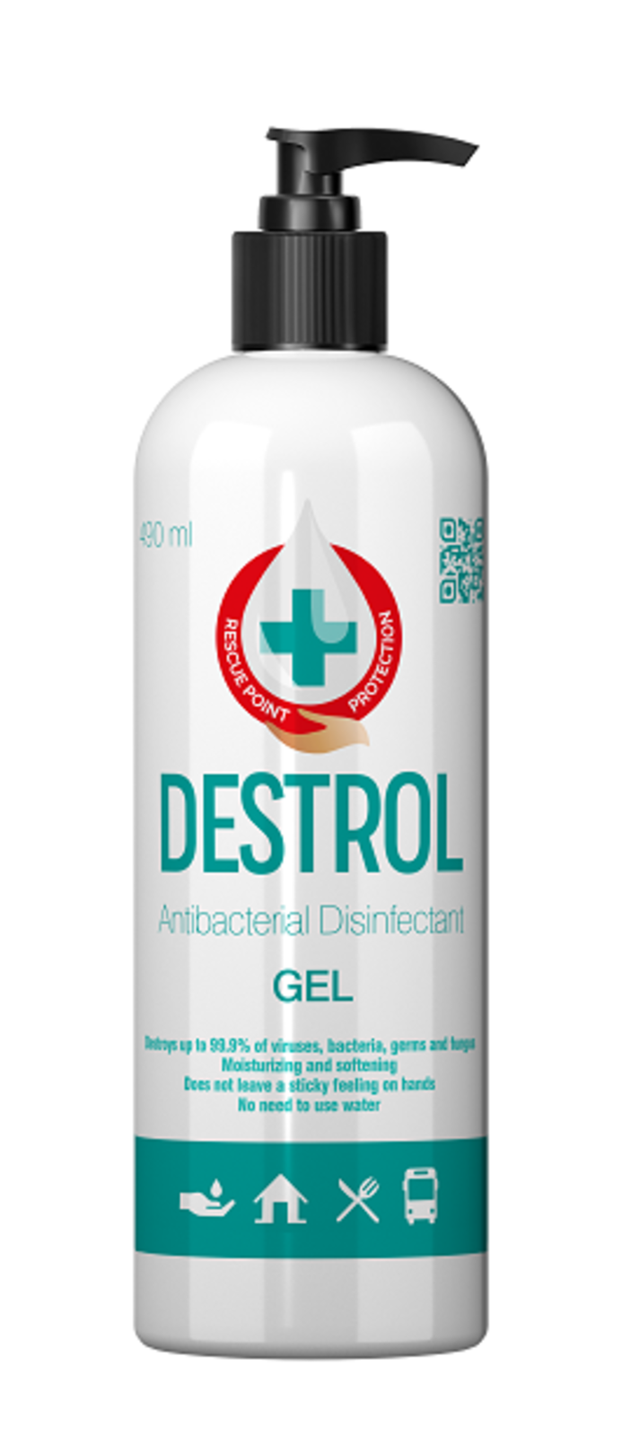 Antibakteriálny gél na ruky Destrol 490ml - veľkosť: 490 ml, farba: základný