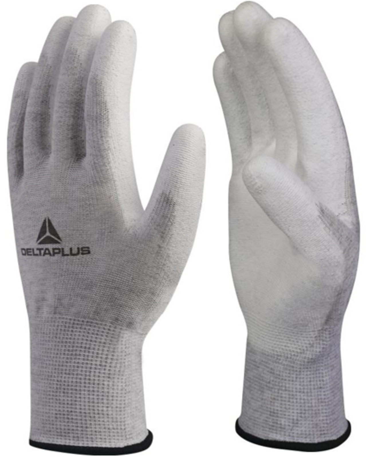 Antistatické ESD pracovné rukavice Delta Plus VE702PESD na dotykové obrazovky - veľkosť: 9/L, farba: biela