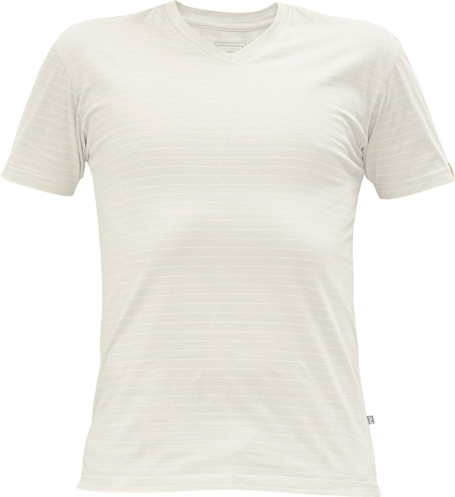 Antistatické ESD tričko Cerva Noyo s V-výstrihom - veľkosť: S, farba: biela