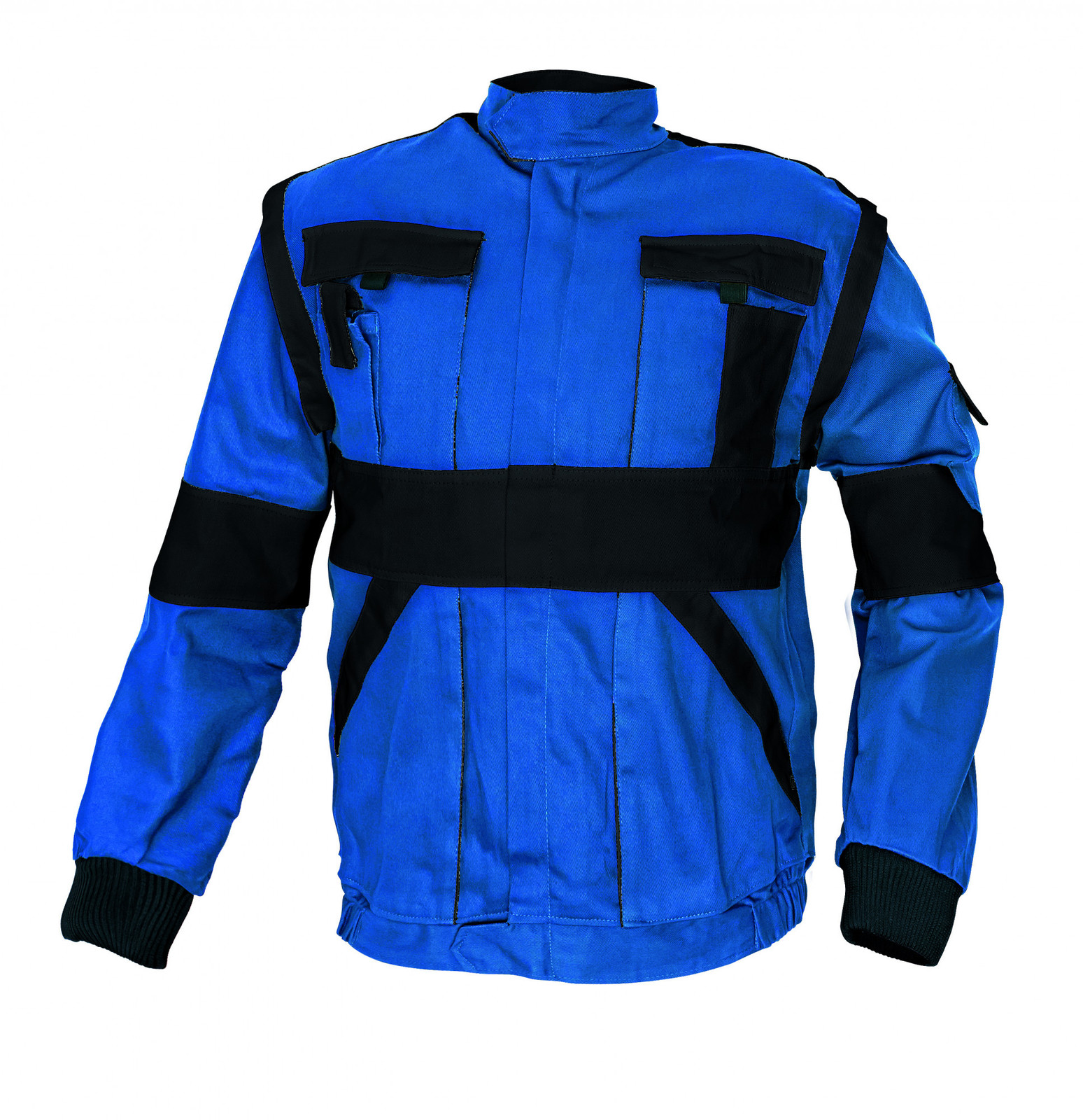 Bavlnená montérková bunda a vesta Max 2v1 - veľkosť: 44, farba: modrá/čierna