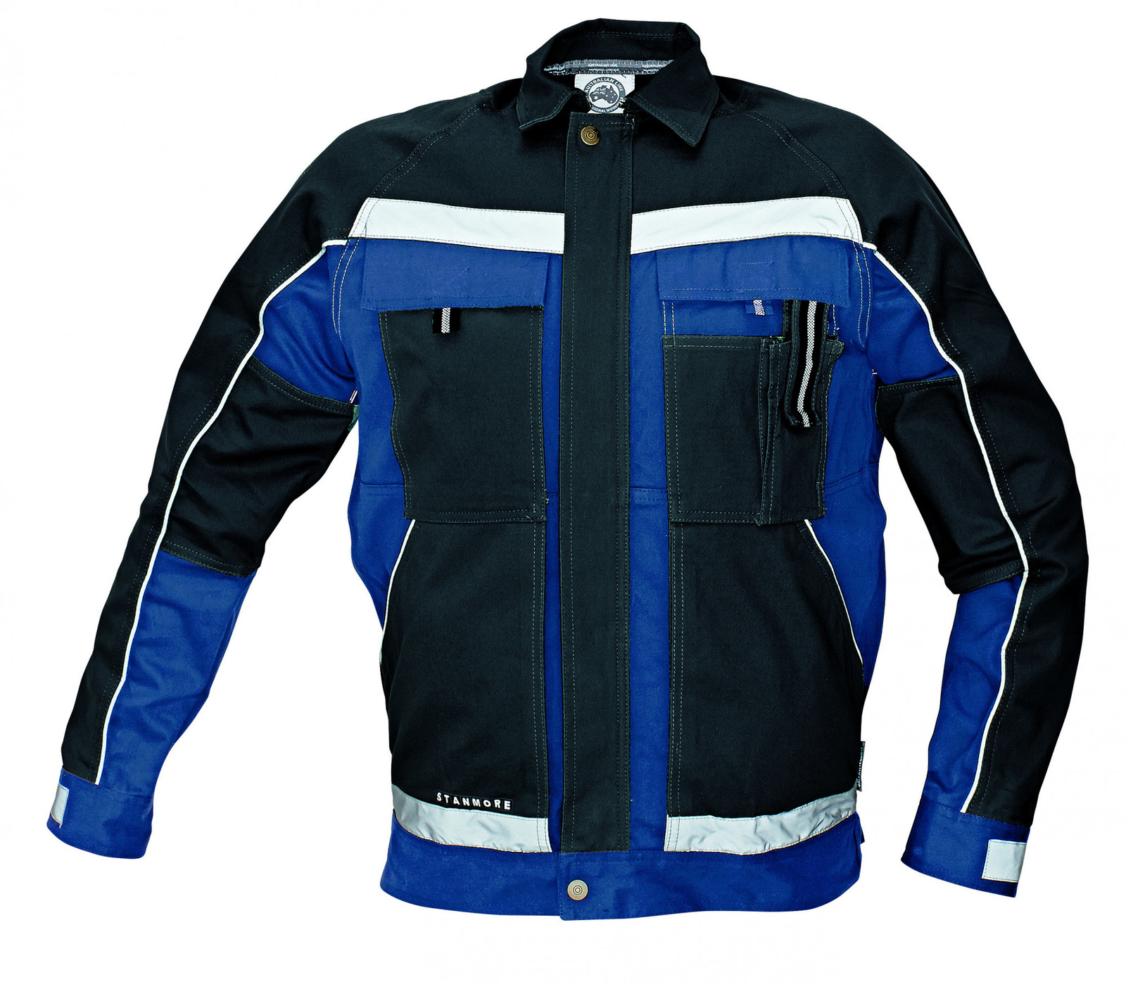 Bavlnená montérková bunda Stanmore - veľkosť: 60, farba: modrá