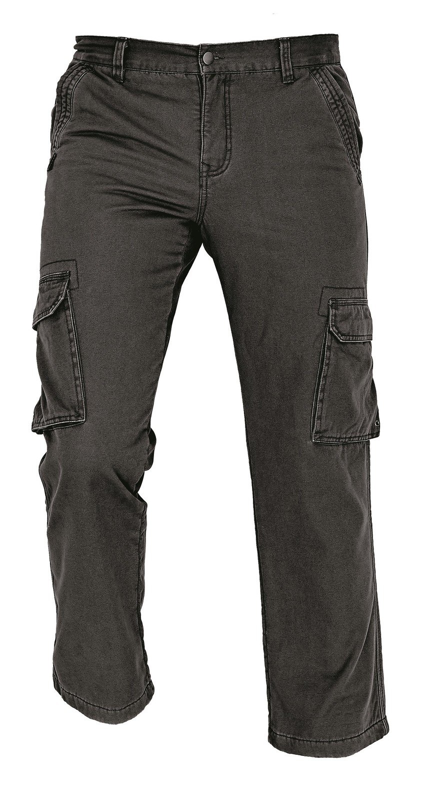 Bavlnené nohavice Rahan zateplené flísom - veľkosť: XL, farba: čierna
