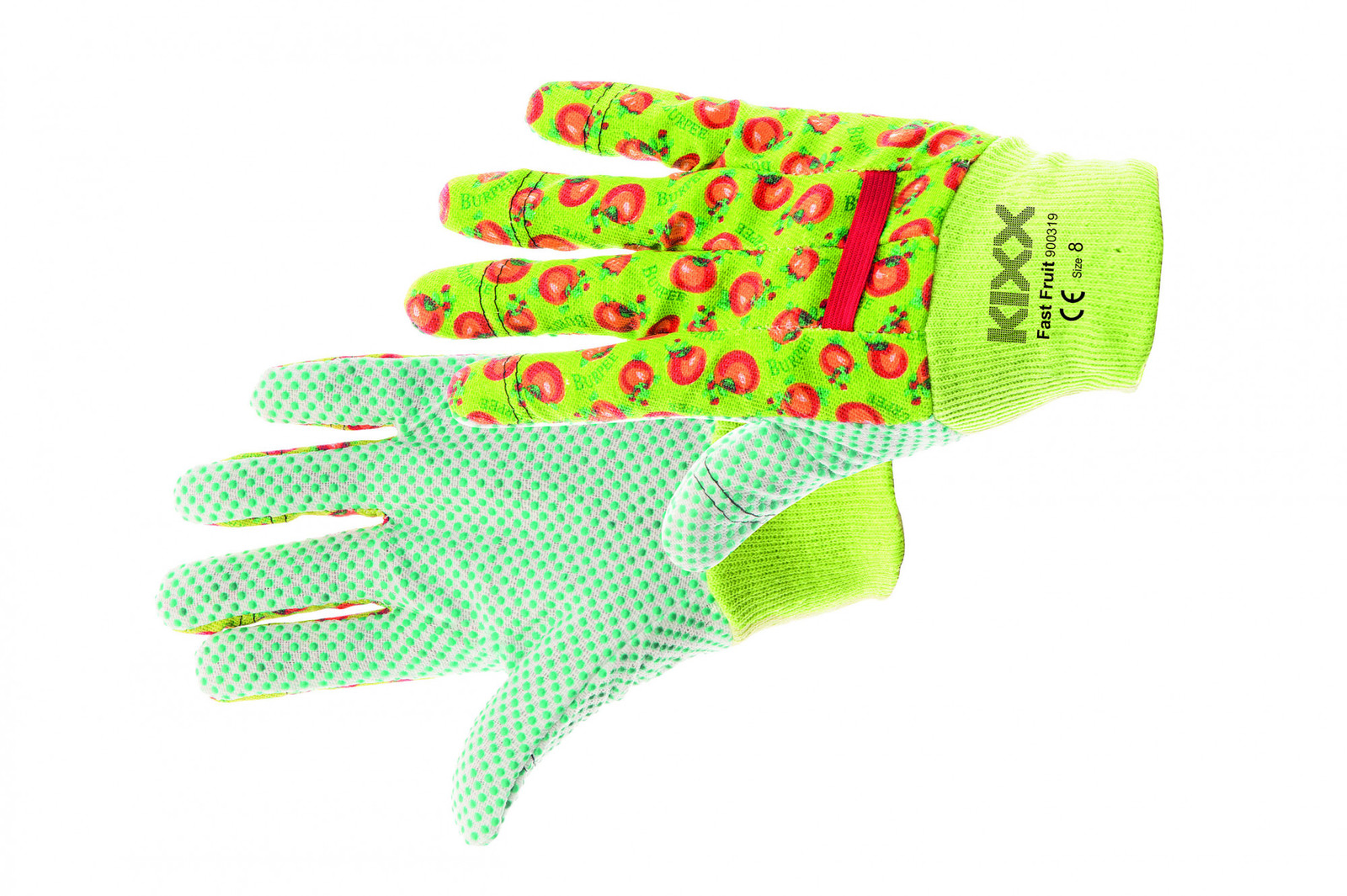 Bavlnené pracovné rukavice Funky Fruit dámske - veľkosť: 8/M, farba: zelená